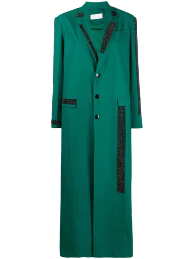 Loulou Studio Long-sleeve Button Coat In Green