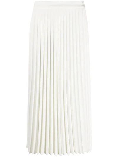 P.a.r.o.s.h High-waisted Pleated Skirt In White