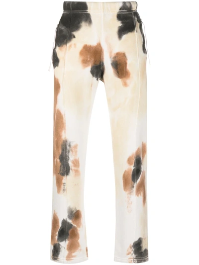 Paura Tie-dye Fleece Trousers In Neutrals