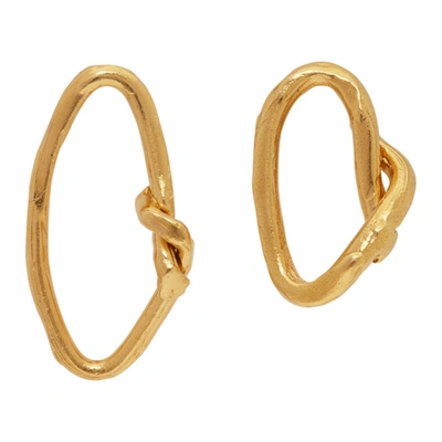 Alighieri Womens Gold The Wasteland 24ct Gold-plated Bronze Hoop Earrings