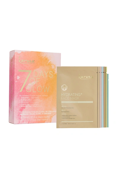 Karuna 7 Days Of Glow Face Mask Set In N,a