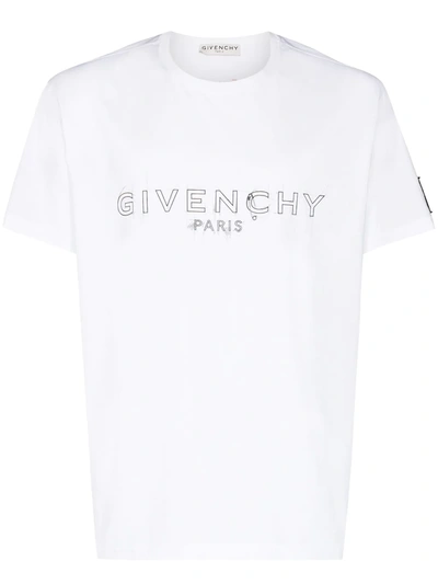 Givenchy Logo Print T-shirt With Application In White