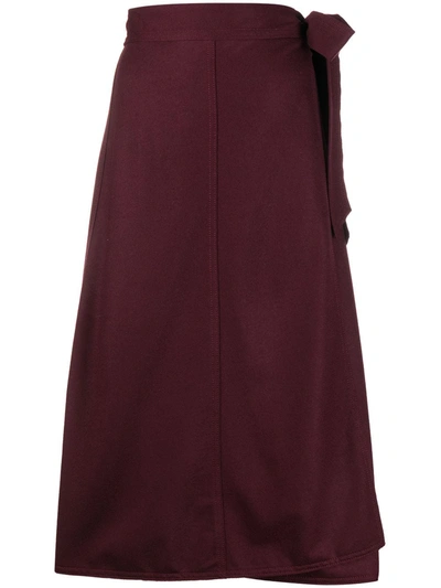 Forte Forte Knitted Midi Skirt In Red