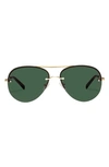Le Specs Panarea 60mm Aviator Sunglasses In Antique Gold/ Khaki