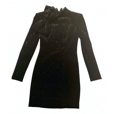 Pre-owned Balmain Velvet Mini Dress In Black