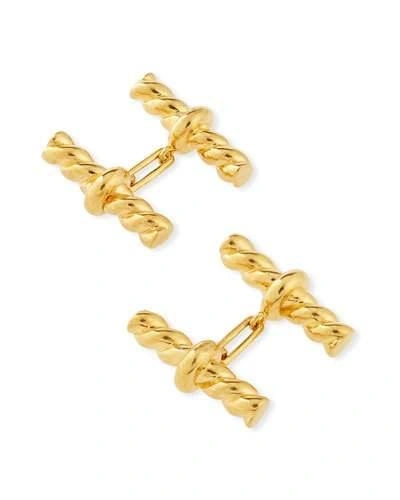 Tom Ford Twisted-cable Cuff Links, Golden