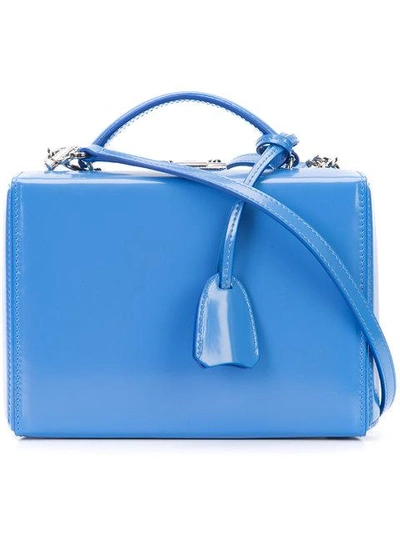 Mark Cross Small Boxy Shoulder Bag In Blue