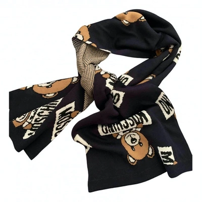 Pre-owned Moschino Blue Wool Scarf