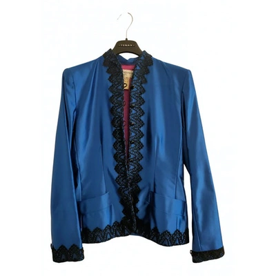 Pre-owned Saint Laurent Blue Cotton Jacket