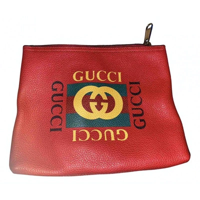 Pre-owned Gucci Leather Small Bag In Red