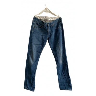 Pre-owned Mauro Grifoni Straight Pants In Blue