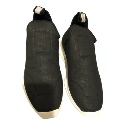 Pre-owned Rick Owens Drkshdw Cloth Trainers In Black