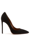 Aquazzura Simply Irresistible Suede Pumps In Black