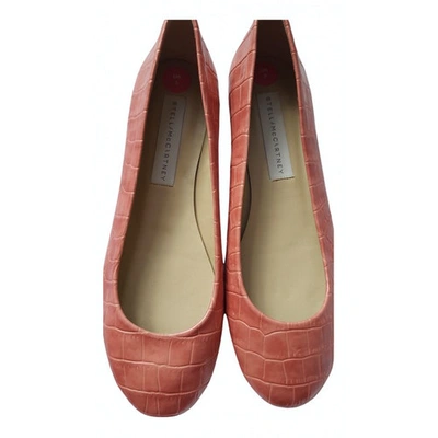 Pre-owned Stella Mccartney Cloth Ballet Flats In Pink