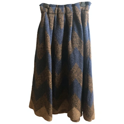 Pre-owned Jejia Wool Mid-length Skirt In Blue