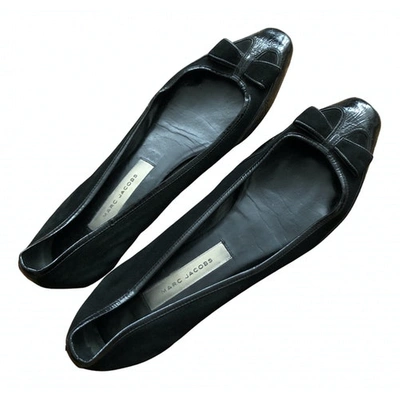 Pre-owned Marc Jacobs Ballet Flats In Black