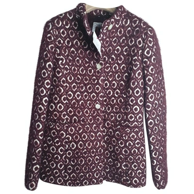 Pre-owned Stella Jean Wool Blazer In Burgundy