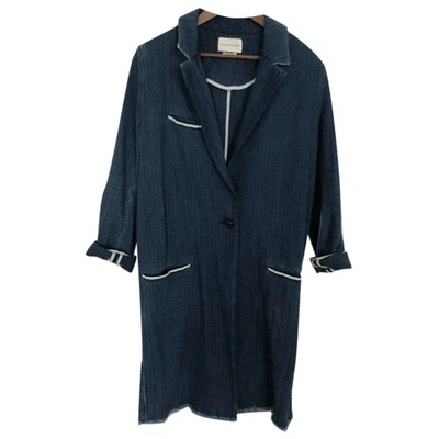Pre-owned Isabel Marant Étoile Blue Denim - Jeans Coat