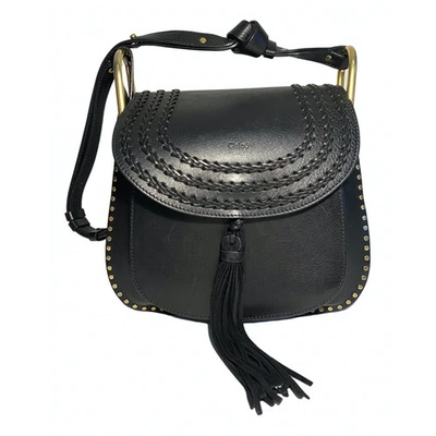 Pre-owned Chloé Hudson Leather Handbag In Black