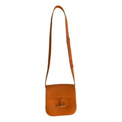 Pre-owned Tom Ford Tara Leather Handbag In Orange
