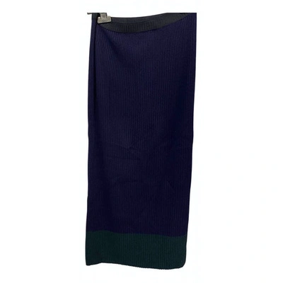 Pre-owned Jejia Wool Mid-length Skirt In Blue