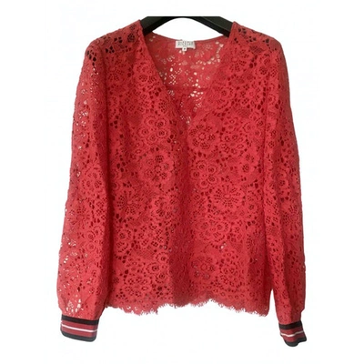 Pre-owned Claudie Pierlot Red Cotton  Top