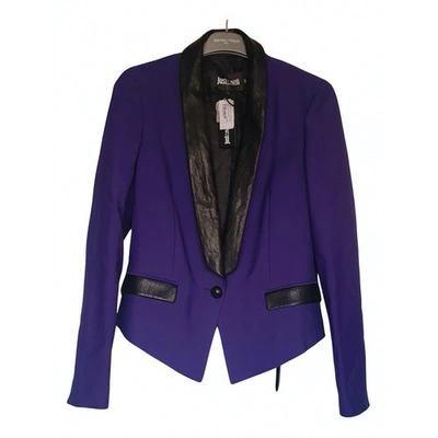 Pre-owned Just Cavalli Purple Viscose Jacket
