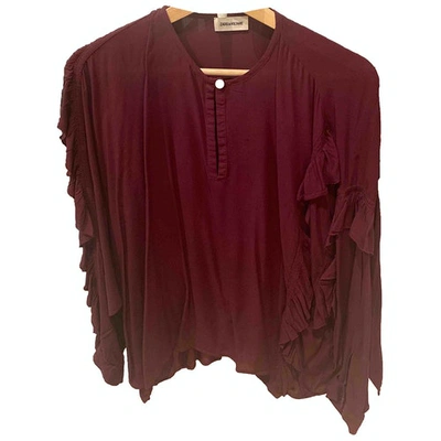 Pre-owned Zadig & Voltaire Burgundy Cotton Tops