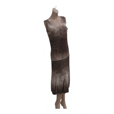 Pre-owned Dkny Mid-length Dress In Brown