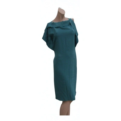 Pre-owned Philosophy Di Alberta Ferretti Silk Mid-length Dress In Green