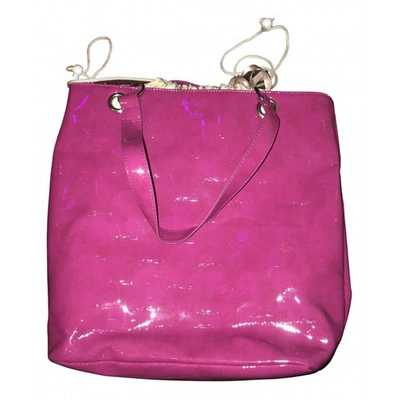 Pre-owned Gottex Patent Leather Tote In Pink