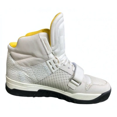 Pre-owned Louis Vuitton Leather Boots In Grey