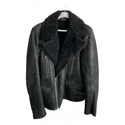 Pre-owned Belstaff Leather Coat In Black