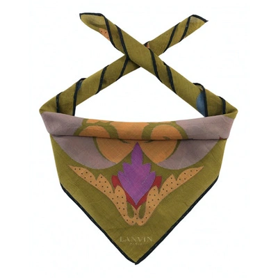 Pre-owned Lanvin Silk Handkerchief In Multicolour