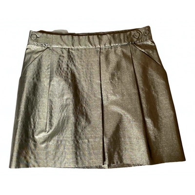 Pre-owned Chloé Silk Mid-length Skirt In Gold