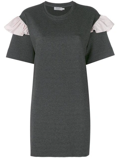 Anna K Frill Sleeve T-shirt Dress