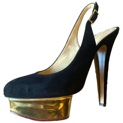 Pre-owned Charlotte Olympia Dolly Heels In Black