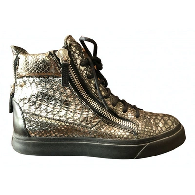Pre-owned Giuseppe Zanotti Leather Trainers In Metallic