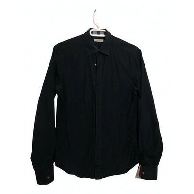 Pre-owned Burberry Black Cotton Shirts