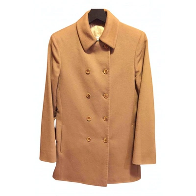 Pre-owned Colombo Wool Caban In Camel