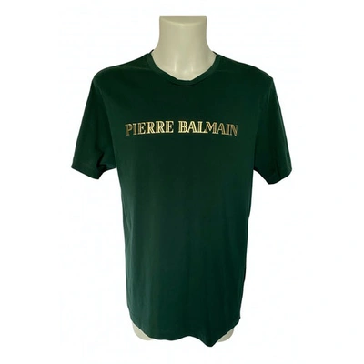 Pre-owned Pierre Balmain Green Cotton T-shirts