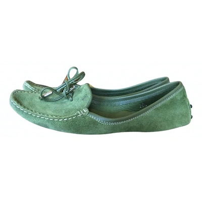 Pre-owned Tod's Flats In Green