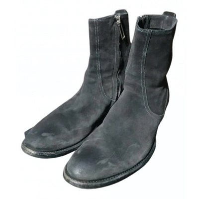 Pre-owned Dior Grey Suede Boots