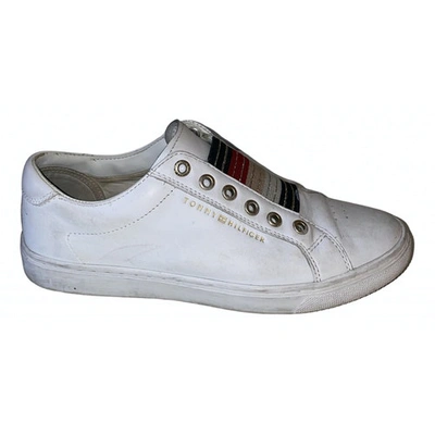 Pre-owned Tommy Hilfiger White Leather Trainers