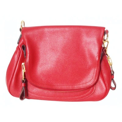 Pre-owned Tom Ford Jennifer Red Leather Handbag