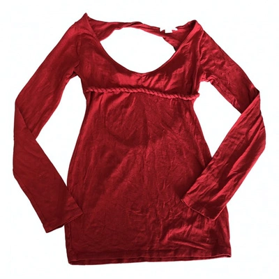 Pre-owned Guess Red Synthetic Top