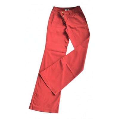 Pre-owned Escada Straight Jeans In Red