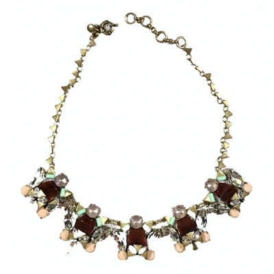 Pre-owned Jcrew Crystal Necklace In Multicolour