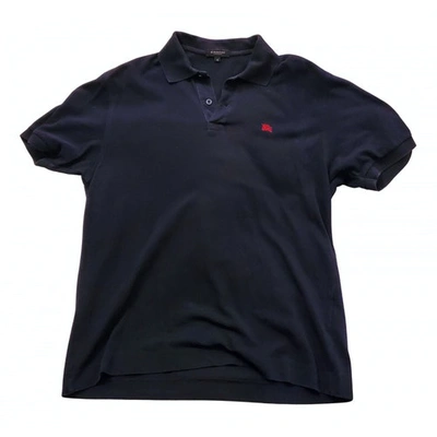 Pre-owned Burberry Navy Cotton Polo Shirts