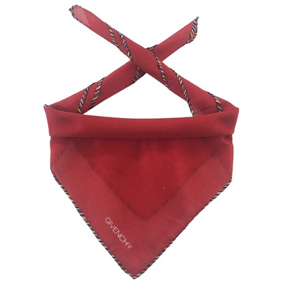 Pre-owned Givenchy Scarf & Pocket Square In Red